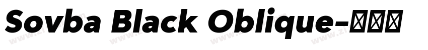 Sovba Black Oblique字体转换
